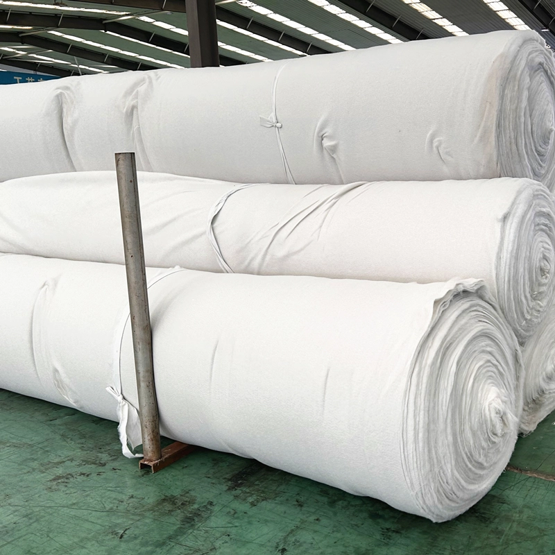 Short fiber needled non-woven geotextile landfill liner design material ls